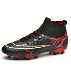 Men's High Top Colorblock Soccer Boots Football Cleats Shoes