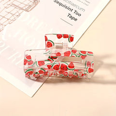 Colorful Fruits Pattern Hair Claw Clips