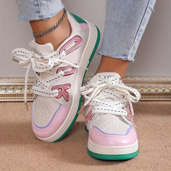 Women's Block Non-slip Skate Shoes Thick Bottom Sneakers