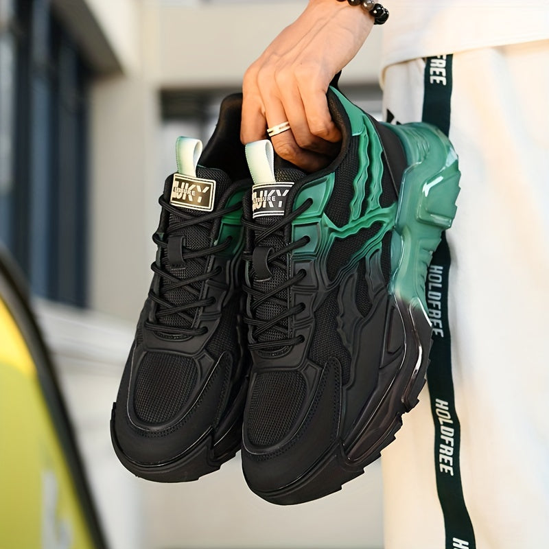 Men's Lace up Athletic Shoes Shock Absorbing Breathable Chunky Sneakers