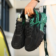Men's Lace up Athletic Shoes Shock Absorbing Breathable Chunky Sneakers