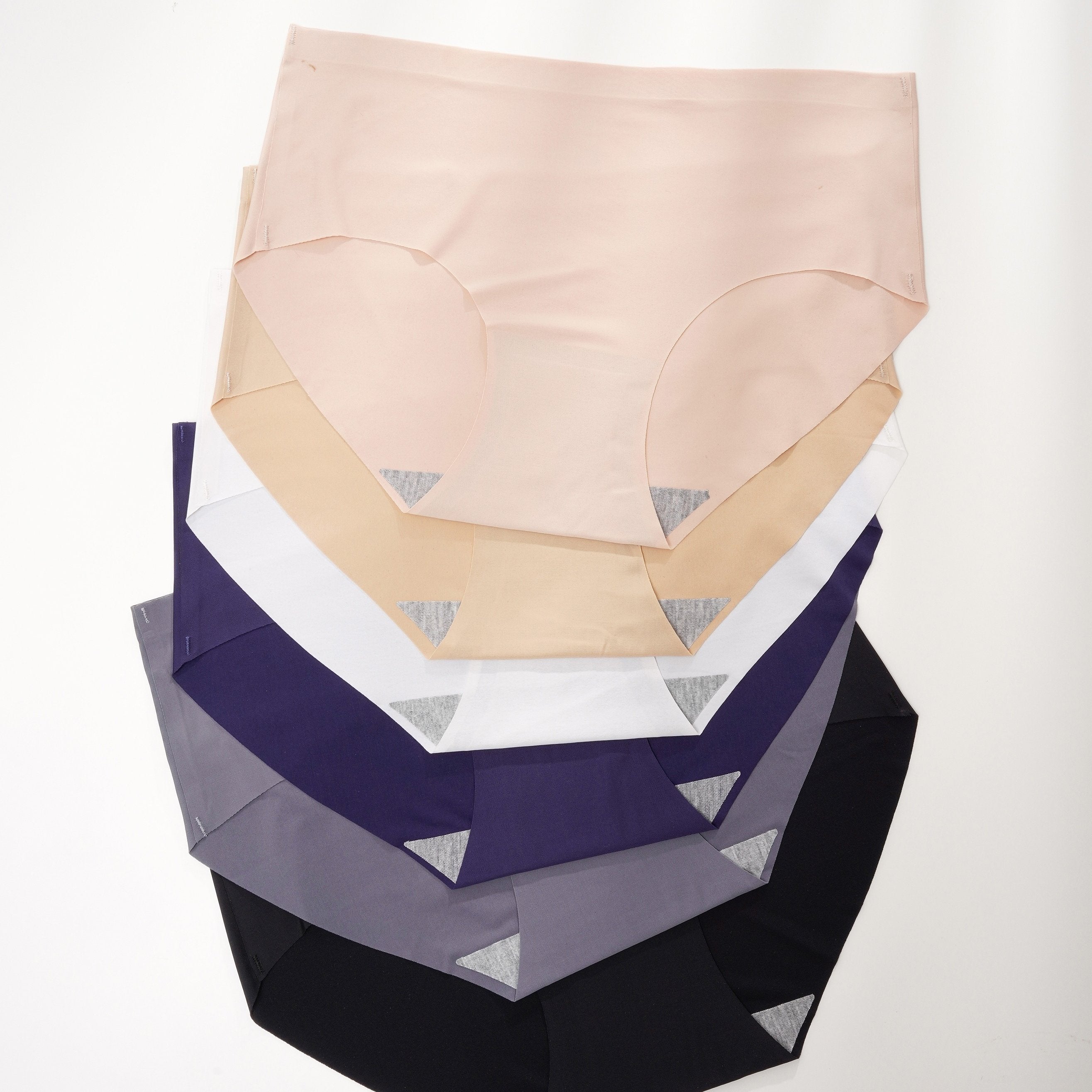 6pcs Seamless Solid Briefs Comfy & Stretchy Intimates Panties