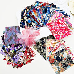 30-50pcs Japanese Quilting Fabric Bundle - DIY Sewing Cotton Quarters