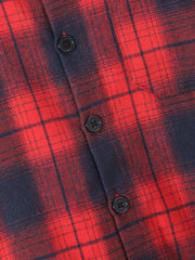 Plaid Hooded Top Short Sleeve Shirt for Boys