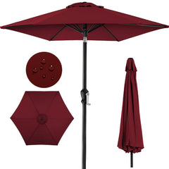 7.5ft Patio Umbrella Outdoor Table Market Umbrella Tan