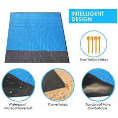 Waterproof Portable Camping Mat 2x2m 2x1m Folding Sandproof Picnic Beach Mat