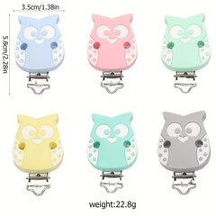Silicone Owl Pacifier Clip for Babies 0-24 Months