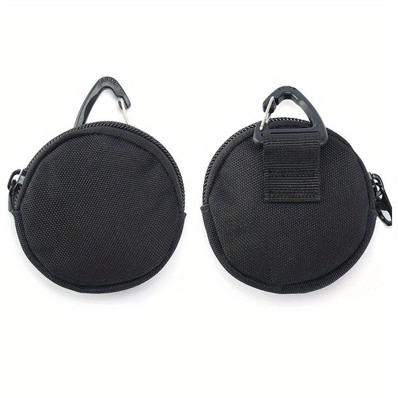 Compact Earphone Storage Bag with Zipper and Buckle