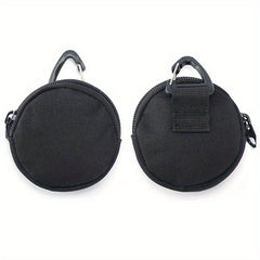 Compact Earphone Storage Bag with Zipper and Buckle