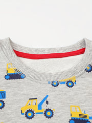 Kids Cartoon Truck Digger Sweatshirt