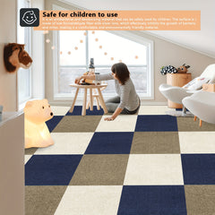 30pcs Carpet Floor Tiles Anti-slip Rug 30x30cm Washable DIY Square Carpet