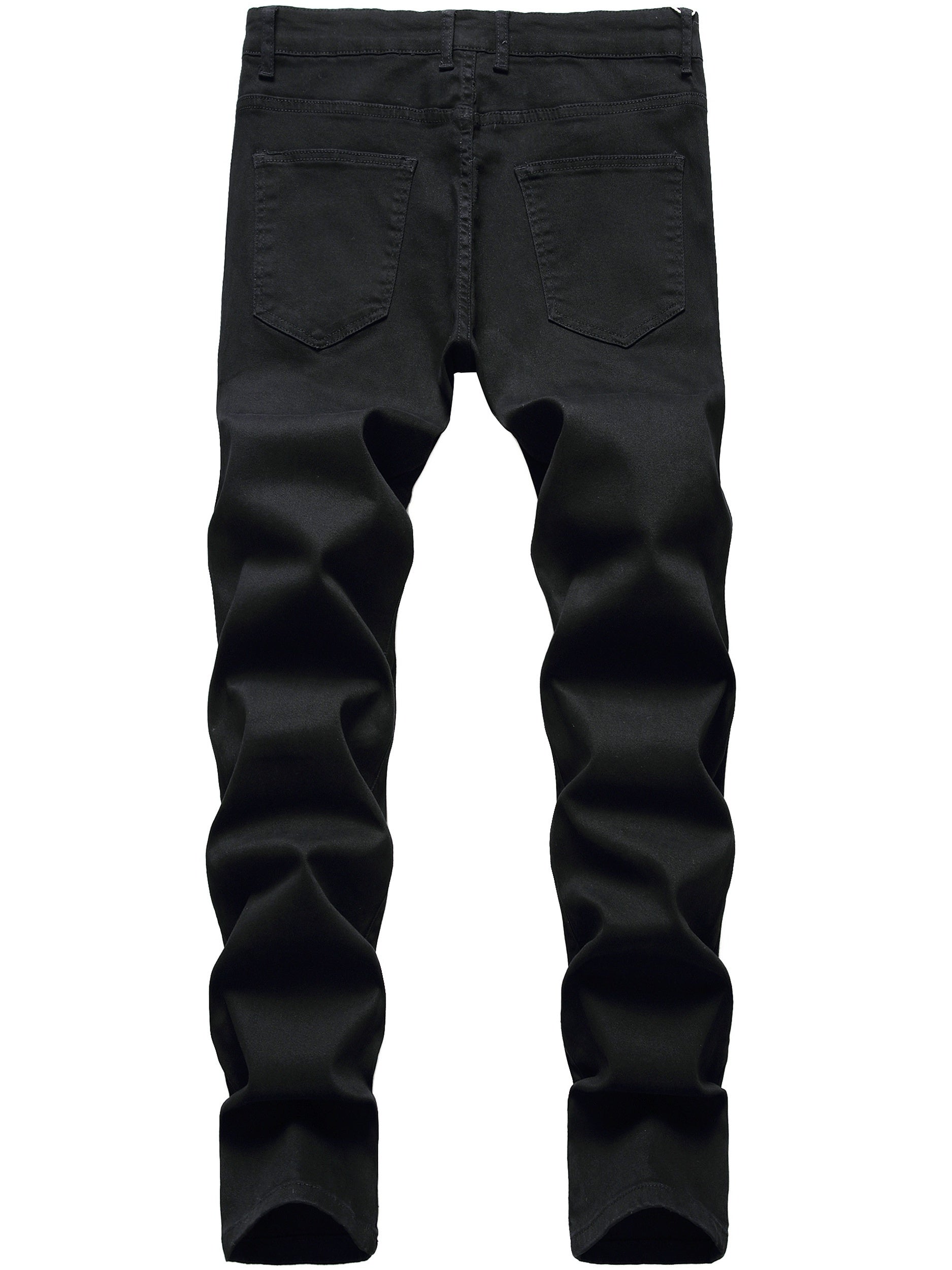Men's Ripped Jeans Casual Street Style Straight Leg Denim Pants