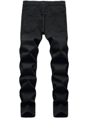 Men's Ripped Jeans Casual Street Style Straight Leg Denim Pants