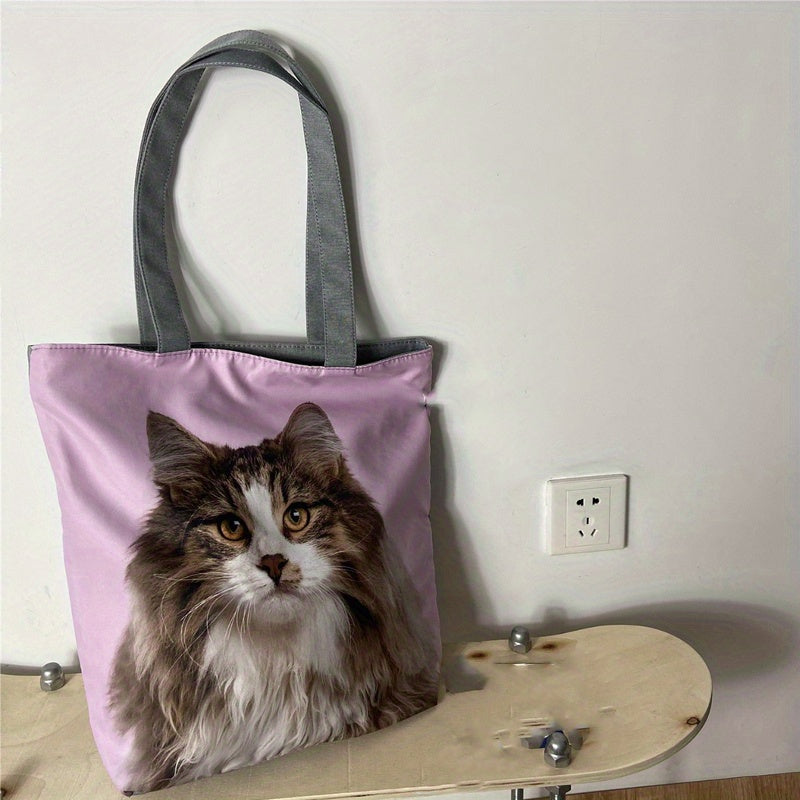 Animal Pattern Shoulder Bag Large Capacity Top Handle Handbag