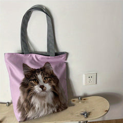 Animal Pattern Shoulder Bag Large Capacity Top Handle Handbag