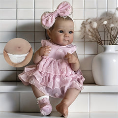 19in Reborn Doll Bettie Full Body Soft Vinyl Doll Painted Hair Dress