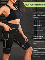 Women's Neoprene Sauna Sweat Shorts Weight Loss Body Shaper Yoga Leggings