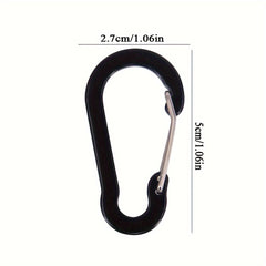 1pc Aluminum D Shape Climbing Snap Clip Lock Buckle Keychain Clips