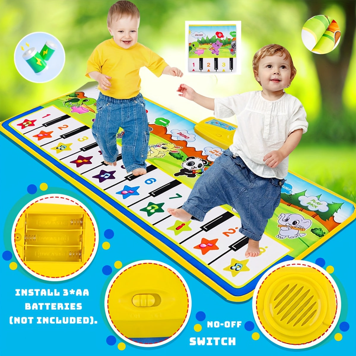 Musical Keyboard Floor Playmat Toy for Kids - Early Educational Musical Toy