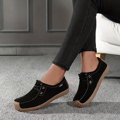 Women's Solid Flat Slip-On Shoes Round Toe Casual Sneakers