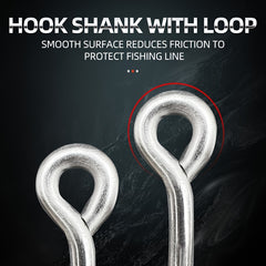 10pcs 34007 Stainless Steel Fishing Hook Long Straight Shank Hook