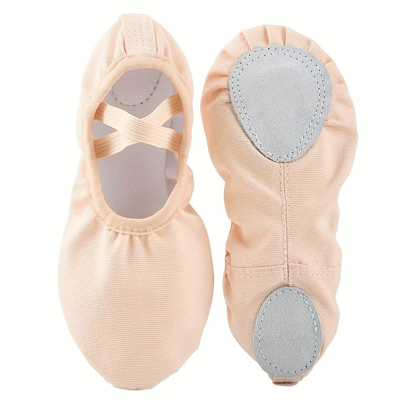 Kids Solid Dance Shoes Soft Sole Training Ballet Shoes