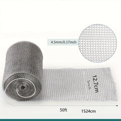 1pc 5 X 50ft Stainless Steel Wire Mesh Hole Filler Fabric