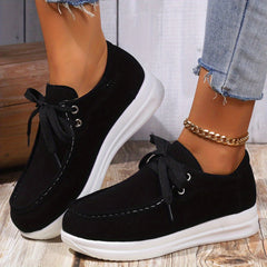 Women's Lightweight Casual Walking Shoes Low Top Lace Up Outdoor Travel Shoes