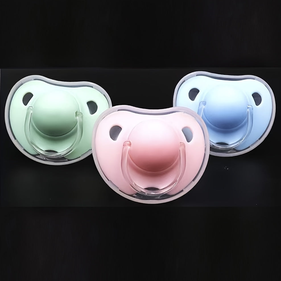 Matte Surface Baby Pacifier with Cover Orthodontic Cherry Round Shape Soother