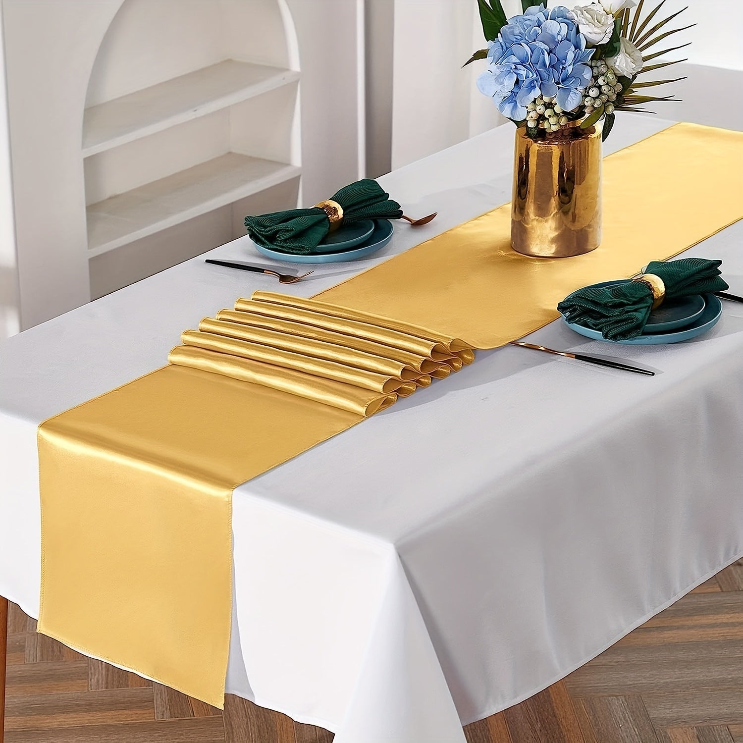 10 Pack Satin Table Runner 30 48x274 32 Cm Long Silk Smooth Fabric Wedding Banqu
