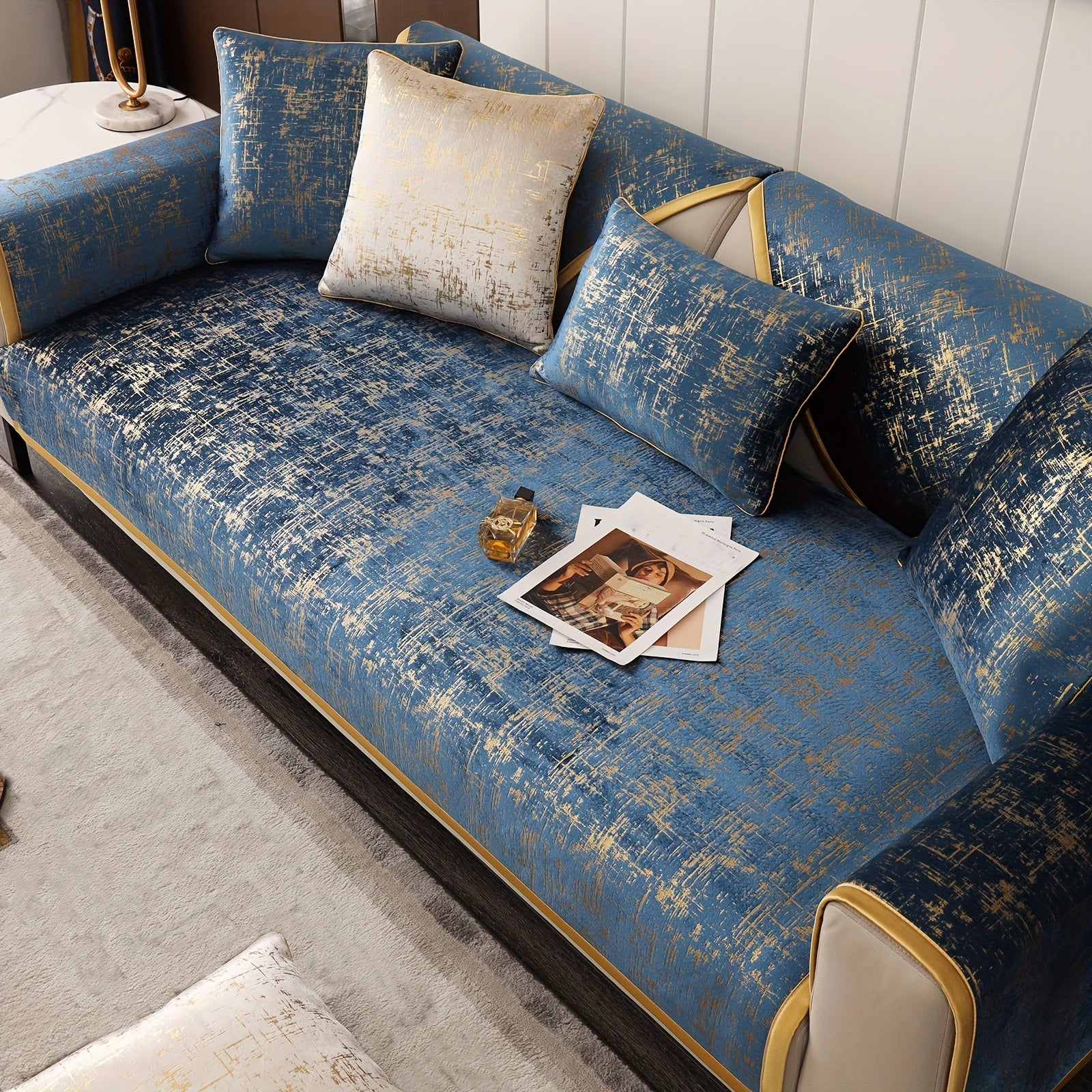 Modern Chenille Sofa Slipcover Non Slip Furniture Protector