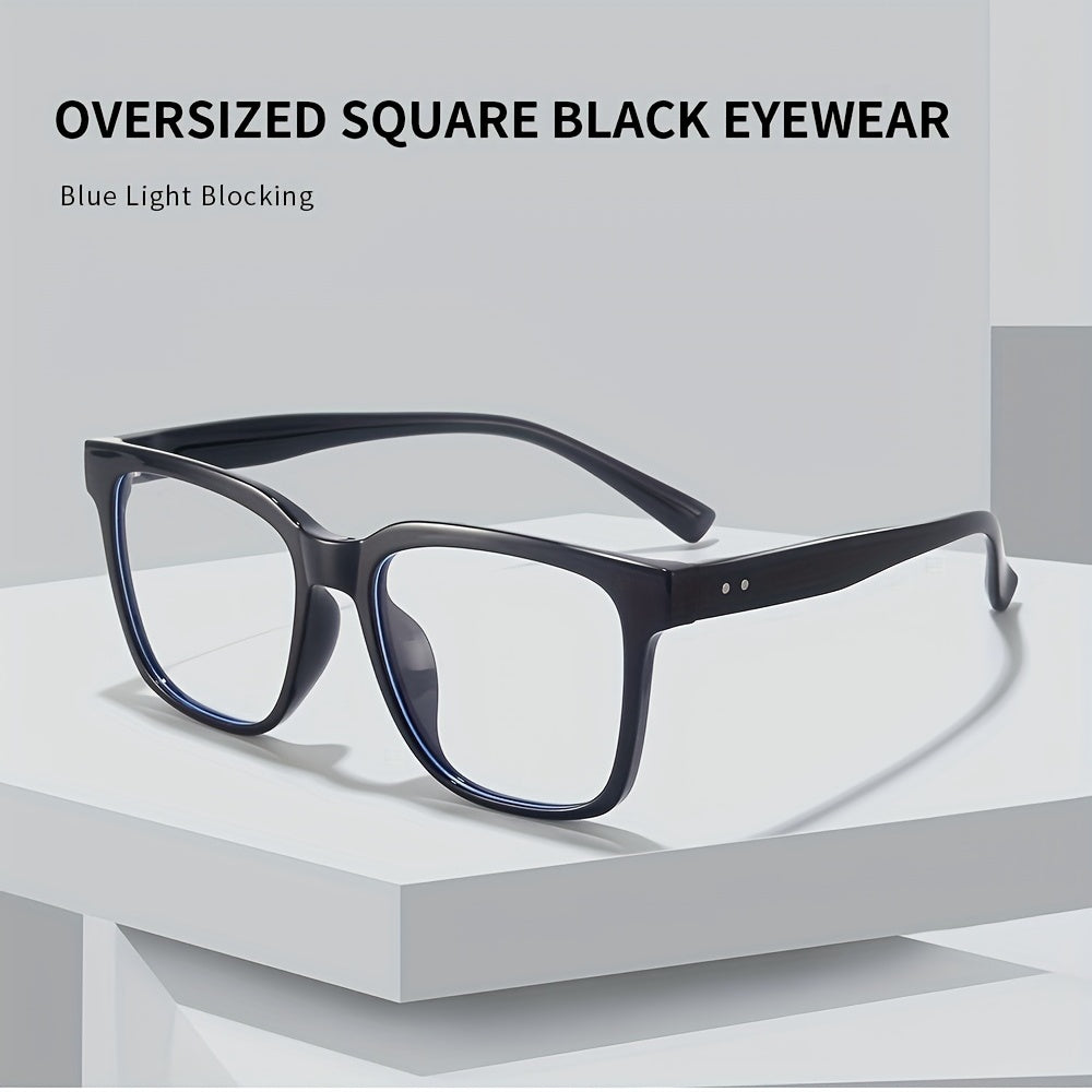 ZanyLen Men's Anti-Light Glasses Large Frame with Case & Cloth & Bag
