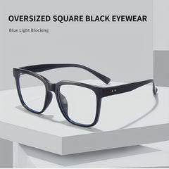 ZanyLen Men's Anti-Light Glasses Large Frame with Case & Cloth & Bag