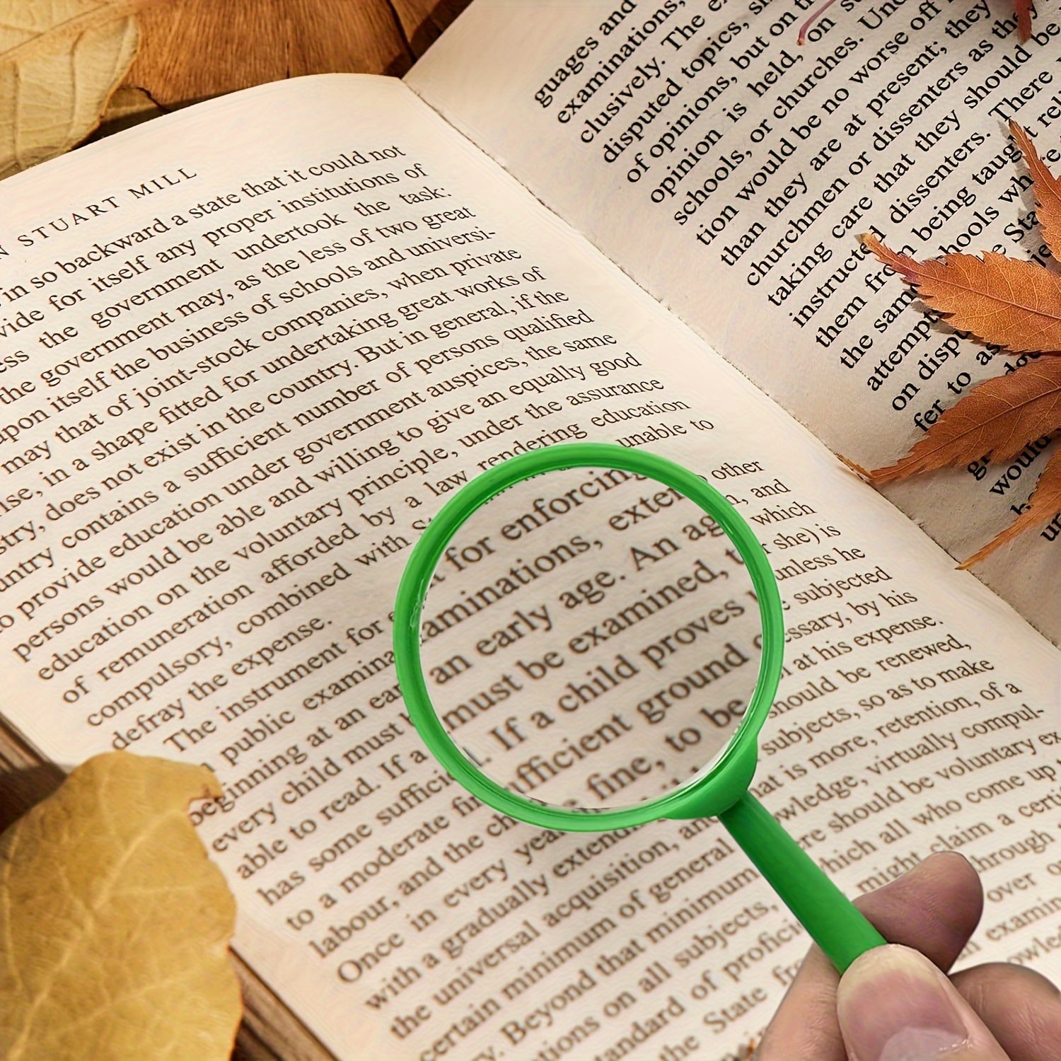 4pcs Portable Magnifying Glasses for Science Class Outdoor Activities