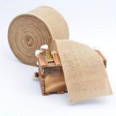 10cm Wide Burlap Fabric Ribbon 11 Yards DIY Ribbon Decoration Wedding Party