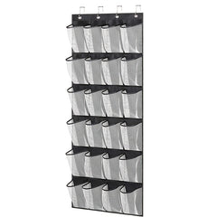 Over The Door Shoe Organizer Hanging Closet Storage Bag Rack With 24 Pockets