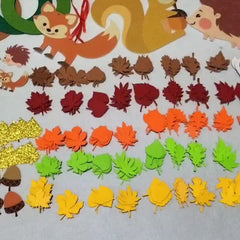 Kids Fall Felt Garland Hedgehog Squirrel Fox Autumn Decor