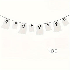 Halloween Hanging Ghost Flag Sparkling Party Banner Decoration