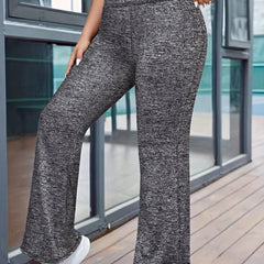 High Rise Flared Leg Sports Pants