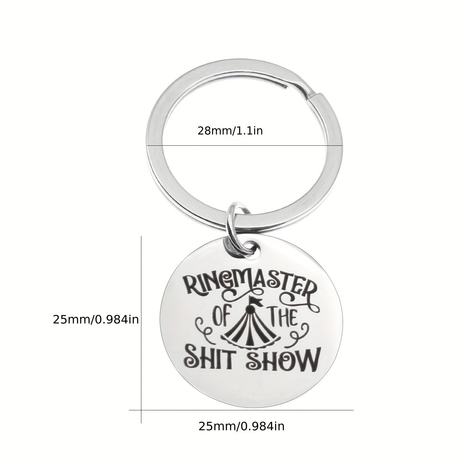 Letter Printed Keychain Backpack Purse Decoration Pendant