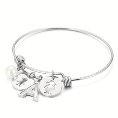 BFF English Letter A G Pendant Bracelet For Girls - Friends Gift