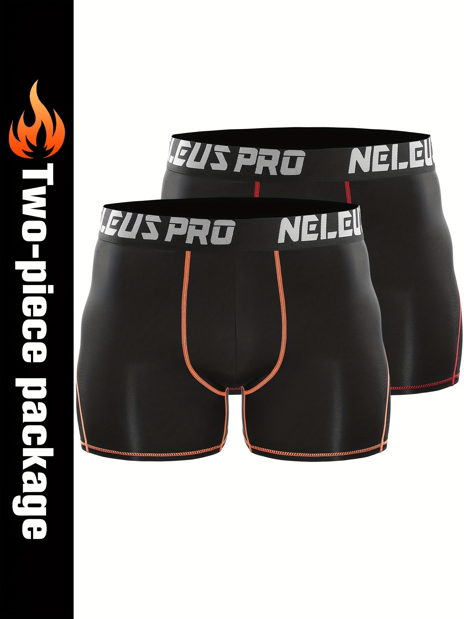 2pcs Men's Compression Shorts With Pocket Quick Dry High Stretch Base Layer