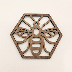Honeycomb Bee Wooden Ornament Creative Honeycomb Coaster Pendant Crafts