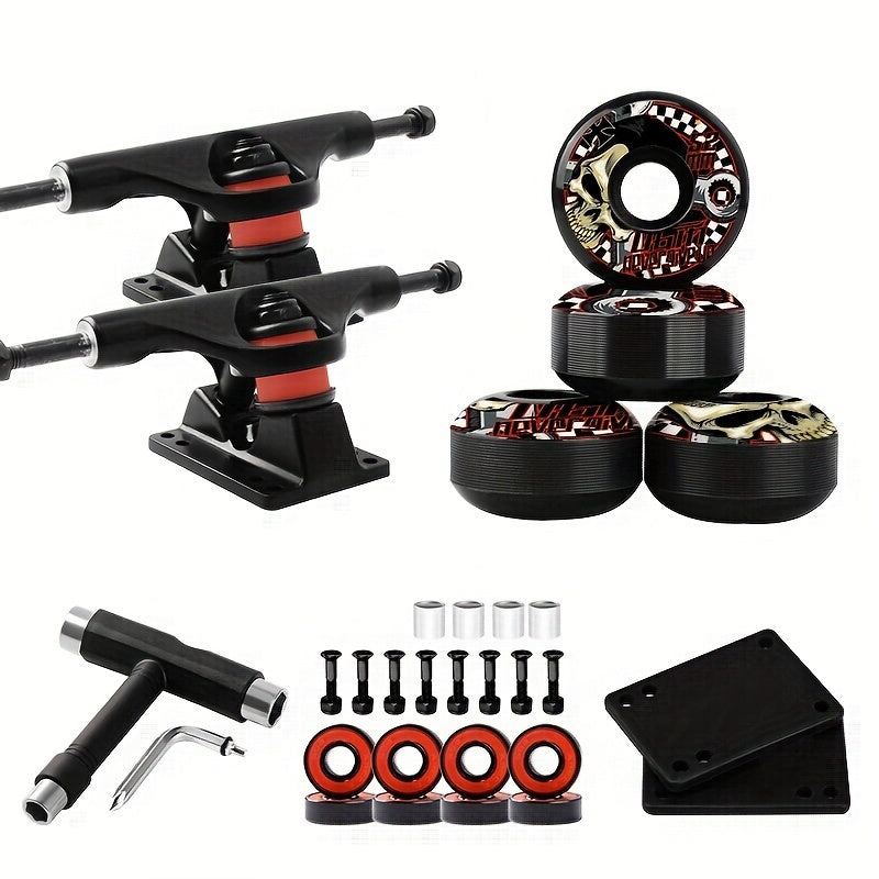 Skateboard Bracket Wheels Axles Combo 52mm 30mm with T-shaped Tool