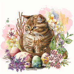 Cat Pattern Special Shape Diamond Painting Kit DIY 5D Diamond Art