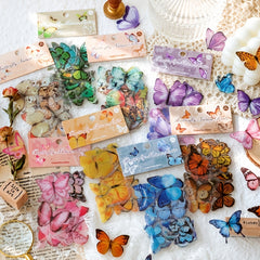 40pcs Butterfly Pocket DIY Decorative Sticker Pack Butterfly Nature Series