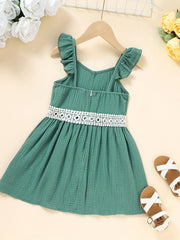 Cotton Lace Suspender Dresses Set for Mother and Daughter