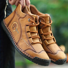Men's Lace-up Microfiber Loafer Shoes for Walking