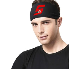 Red #5 Mesh Sports Headband for Men | Fitness & Yoga Sweatband