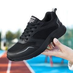 Breathable Lace up Running Shoes Thick Bottom Sports Sneakers Women's Footwear